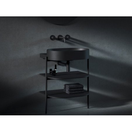 Spintelė po praustuvu Ravak CS Yard, 60 cm, matinė juoda