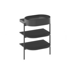 Spintelė po praustuvu Ravak CS Yard, 60 cm, matinė juoda
