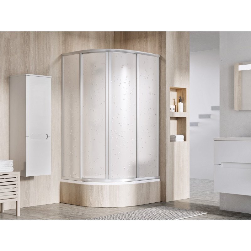 Žema dušo kabina Ravak Supernova, SKCP4-90 Sabina satinas+plastikas Pearl