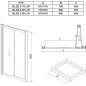 Sulenkiamos dušo durys Ravak Blix, BLDZ2-70 bright alu+Transparent