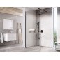 Dušo kabina Ravak Walk-In Wall, 80x80-120 Walk-In Wall Set 80, juoda+stiklas Transparent