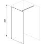 Dušo kabina Ravak Walk-In Wall, 80x80-120 Walk-In Wall Set 80, juoda+stiklas Transparent