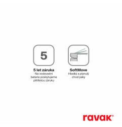 Potinkinis dušo komplektas Ravak Flat, FL 090.01CR chromas, su R-Box