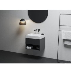 Spintelė po praustuvu Ravak SD Lite 60, juoda matinė