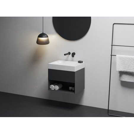 Spintelė po praustuvu Ravak SD Lite 60, juoda matinė