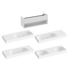 Spintelė po praustuvu Ravak SD Lite 120, balta