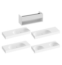 Spintelė po praustuvu Ravak SD Lite 120, balta