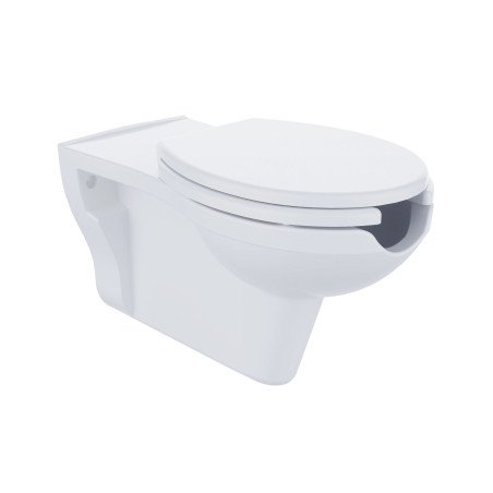 Pakabinamas WC Ravak Safe RimOff, pailgintas, baltas su Soft-Close dangčiu