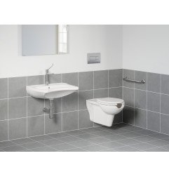 Pakabinamas WC Ravak Safe RimOff, pailgintas, baltas su Soft-Close dangčiu