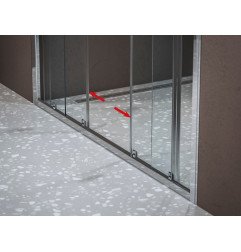 Stumdomos dušo durys Ravak Blix II NBLDP4, 140, blizgi+stiklas Transparent