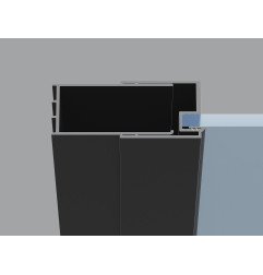 Kvadratinė dušo kabina Ravak Blix II NBLRV2, 90x90, juoda+stiklas Transparent