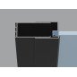 Kvadratinė dušo kabina Ravak Blix II NBLRV2, 90x90, juoda+stiklas Transparent