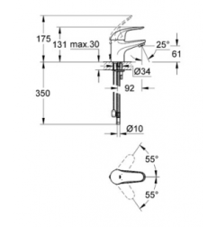 Praustuvo maišytuvas GROHE Euroeco