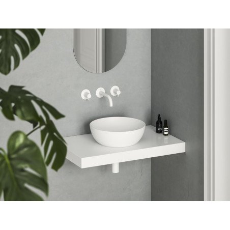 Praustuvas Ravak Uni 40 B Slim, baltas matinis