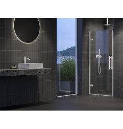 Dušo durys Ravak Cool!, COSD1-80 baltas matinis+stiklas Transparent