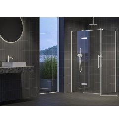 Stacionari sienelė Ravak Cool!, COPS-90 baltas matinis+stiklas Transparent