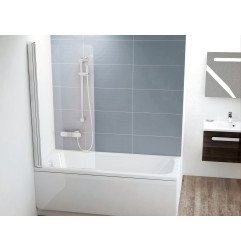 Vonios sienelė Ravak Chrome, CVS1 80 K, blizgi+stiklas Transparent