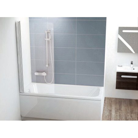Vonios sienelė Ravak Chrome, CVS1 80 K, blizgi+stiklas Transparent