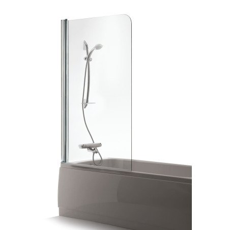 Vonios sienelė Brasta Glass Maja, 80x150 cm, skaidrus stiklas, chromas