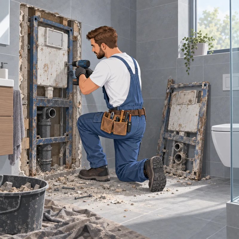 Potinkinio WC rėmo keitimas Potinkinio WC rėmo keitimas