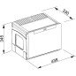 Šiukšliadėžė FRANKE, Cube 50, automatinis atidarymas, 14 l + 2x8 l