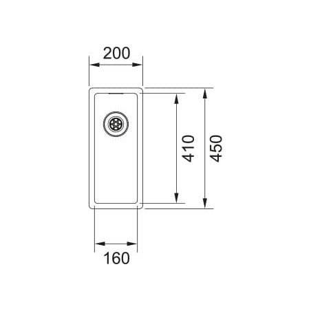 Nerūdijančio plieno plautuvė Franke Box, BXX 210/110-16, rankinis ventilis