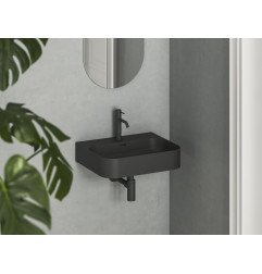 Praustuvas Ravak Ceramic Slim Wall R 55 N, pakabinamas, juodas matinis