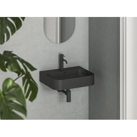 Praustuvas Ravak Ceramic Slim Wall R 55 N, pakabinamas, juodas matinis