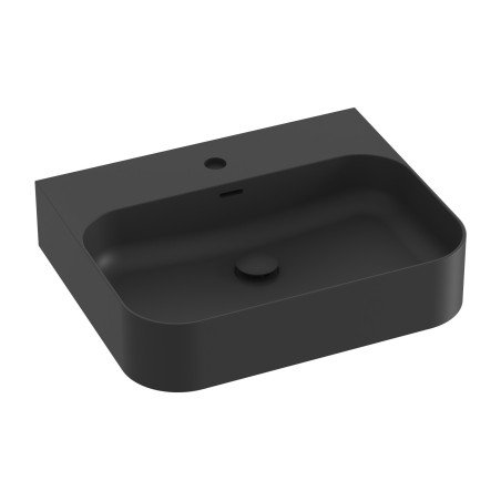 Praustuvas Ravak Ceramic Slim Wall R 55 N, pakabinamas, juodas matinis