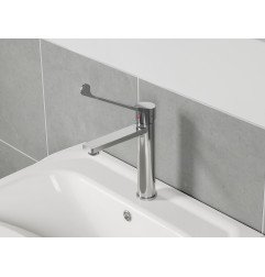 Praustuvo maišytuvas Ravak Safe, aukštis 230 mm, prailginta rankenėle, be dugno vožtuvo, chromas