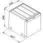 Šiukšliadėžė FRANKE, Cube 40, automatinis atidarymas, 14l.+2x7l.