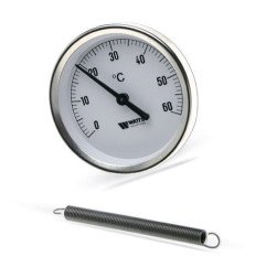 Termometras apvalus bimetalinis Watts, kontaktinis ant vamzdžio 120°C 1