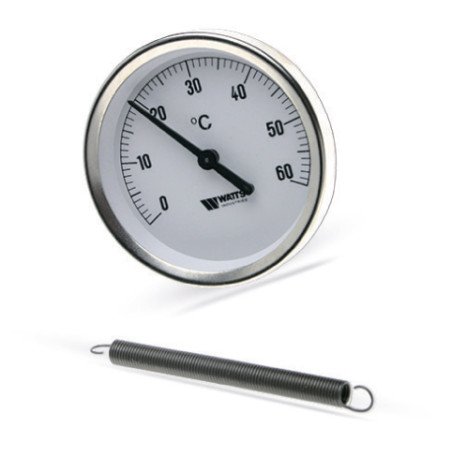 Termometras apvalus bimetalinis Watts, kontaktinis ant vamzdžio 120°C 1