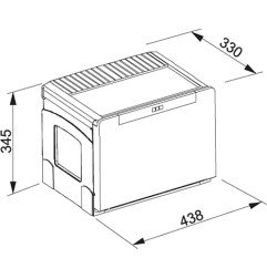Šiukšliadėžė FRANKE, Cube 50, automatinis atidarymas, 14 l + 18 l 3