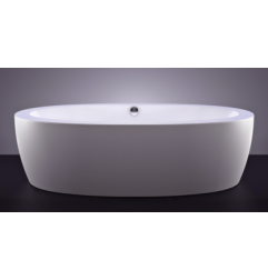 Akmens masės vonia Vispool Festa, 204x110 balta su apdailomis 1