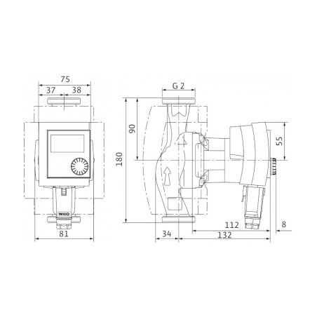 Cirkuliacinis siurblys Wilo Stratos Pico, 30/1-6, 180 mm