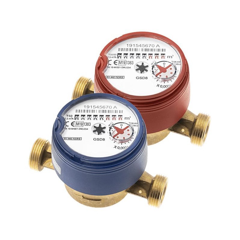 Vienasrautis vandens skaitiklis BMeters, GSD8-I, šalto, d15, L80, Q3 2.5 m3/h