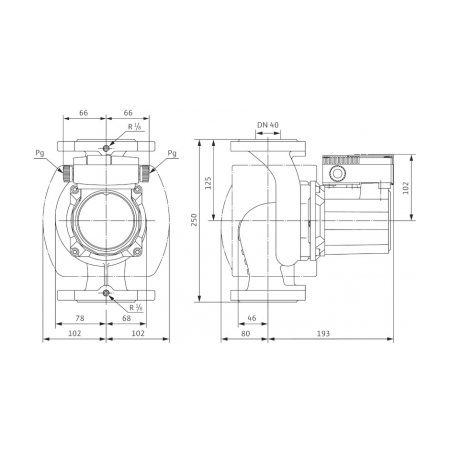 Cirkuliacinis siurblys Wilo TOP-Z, 40/7 EM RG