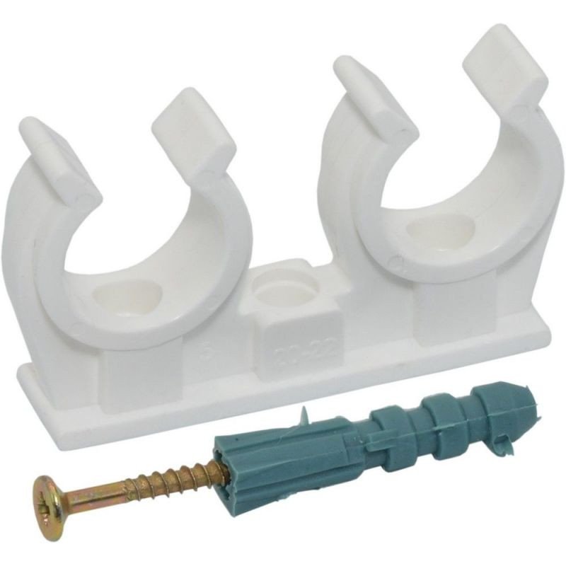 Dvigubas plastikinis laikiklis Capricorn, d28