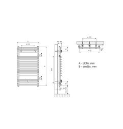 Rankšluosčių džiovintuvas Purmo Santorini A, 600-714 mm baltas