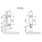 Radiatorius PURMO CV 21s 200-, 1100, pajungimas apačioje (be laikiklių)