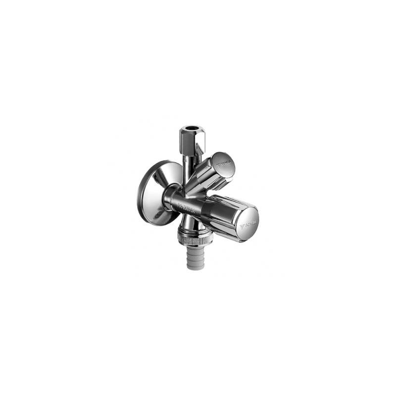 Kampinis ventilis Schell, 1/2'' x 3/8'' x 3/4'' kombinuotas