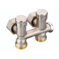 Apatinio pajungimo mazgas dvivamzdei sistemai Danfoss, RLV-K kampinis, 1/2"