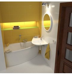 Lietas praustuvas Ravak Avocado, L 85 cm su persipylimu 3