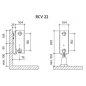 Radiatorius PURMO Ramo RCV 22 200-, 700, pajungimas apačioje (be laikiklių)
