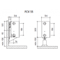 Radiatorius PURMO FCV 33 200-, 1100, pajungimas apačioje (be laikiklių)
