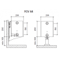 Radiatorius PURMO FCV 44 200-, 1200, pajungimas apačioje (be laikiklių)
