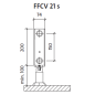 Radiatorius PURMO FFCV 21s 200-, 1400, pajungimas apačioje (be laikiklių)