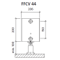 Radiatorius PURMO FFCV 44 200-, 1400, pajungimas apačioje (be laikiklių)