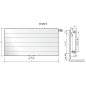 Radiatorius PURMO Ramo RCVM 11, 300-1600, pajungimas apačioje per vidurį